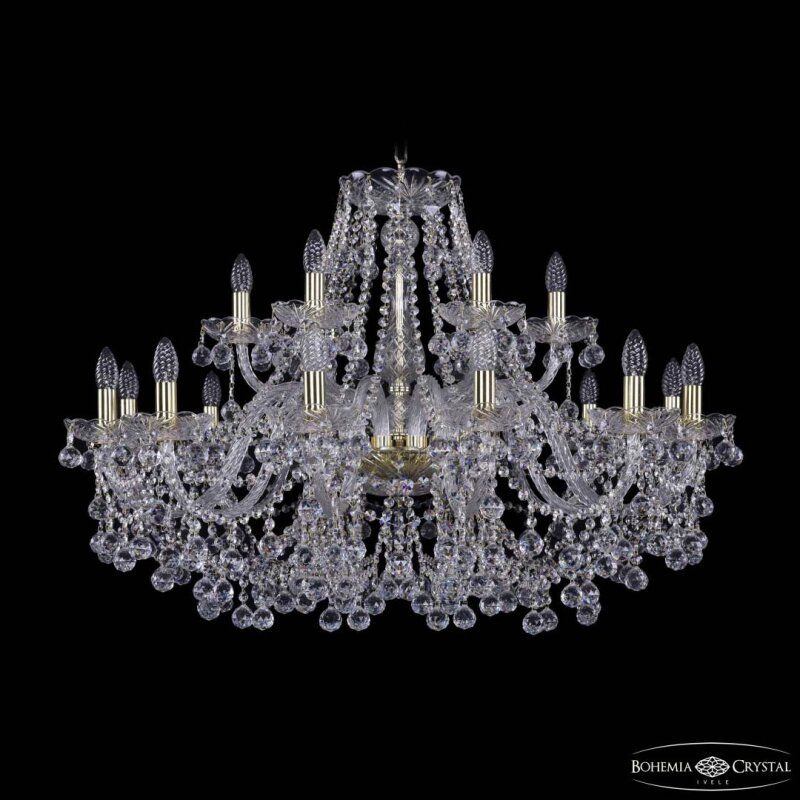 Подвесная люстра Bohemia Ivele Crystal 1409 1409/12+6/360 G