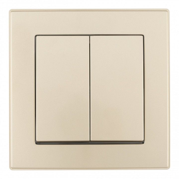 Выключатель двухклавишный Arte Milano SET06-1 SET06-1-30-2 shampan