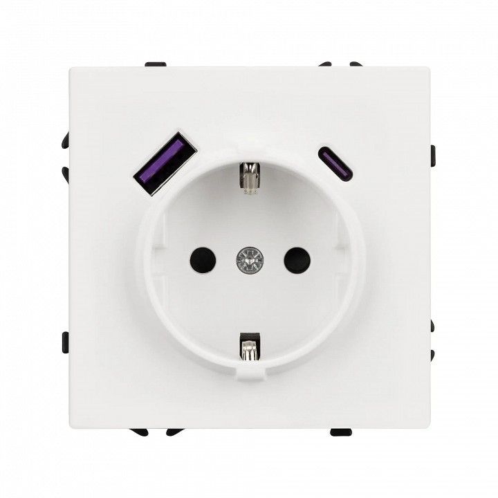 Розетка с заземлением и 2хUSB type A, без рамки Arlight SCT 054284