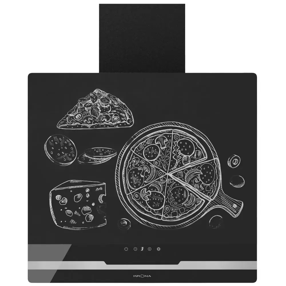 Вытяжка Krona DOMENIKA 600 BLACK/INOX S