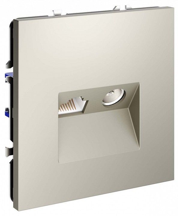 ТВ-розетка и розетка Ethernet RJ-45 без рамки Voltum S70 VLS060703