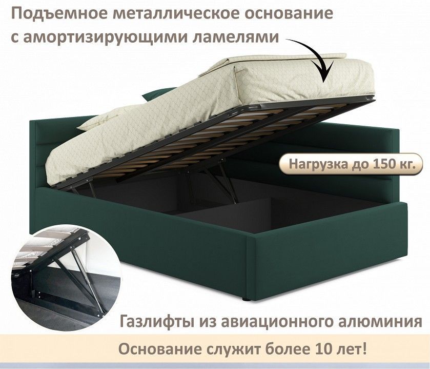 Кровать полутораспальная Aura 1200