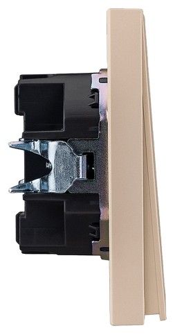 Выключатель двухклавишный с подсветкой без рамки Kranz STRONG KR-78-0714-8