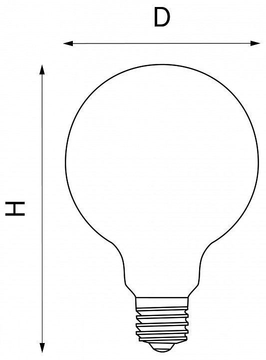 Лампа светодиодная Lightstar FILAMENT E27 8Вт 3000K 933102