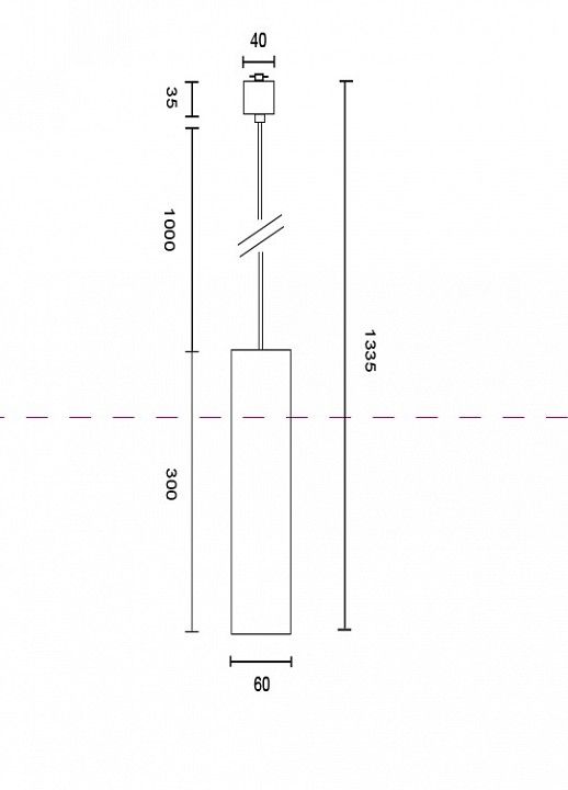 Подвесной светильник Maytoni Technical Фокус TR025-1-GU10-B