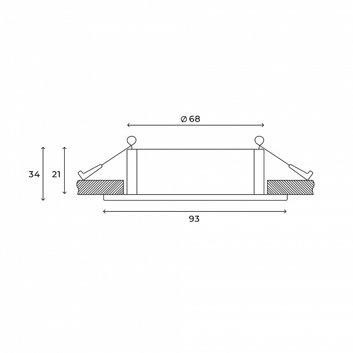 Встраиваемый светильник Hesby Lighting Bodo HSBL_0106