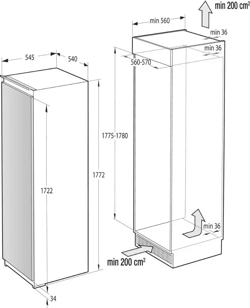 Встраиваемый морозильный шкаф Gorenje FNI4181E1
