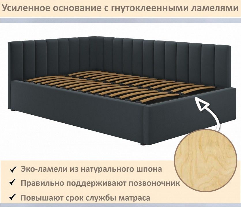Кровать полутораспальная Milena 1200