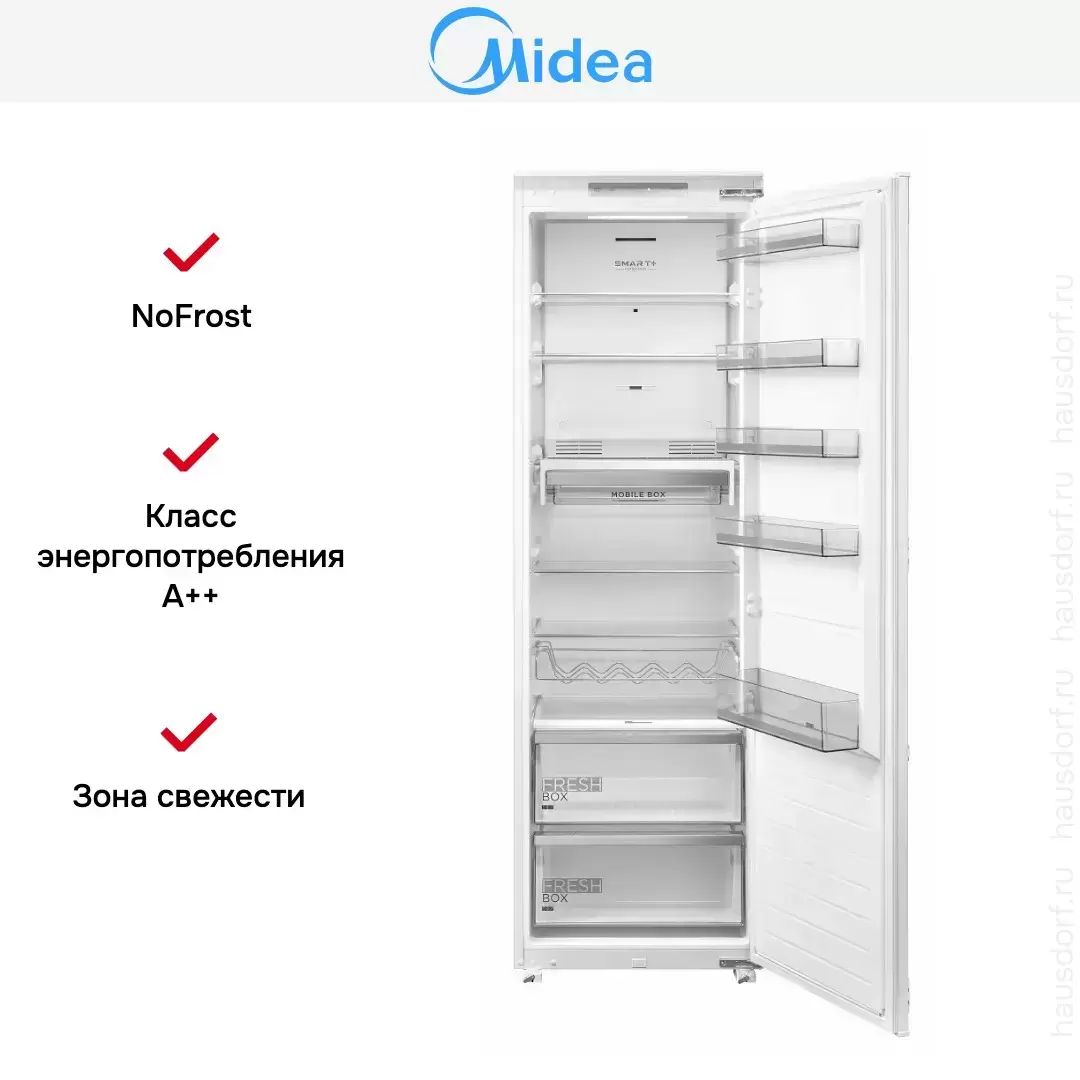 Встраиваемый холодильник Midea MDRE423FGE01
