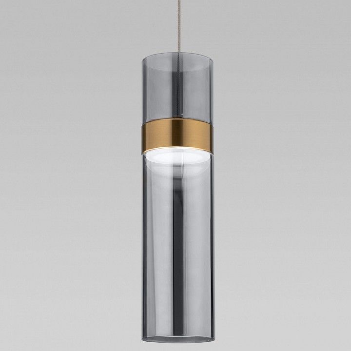 Подвесной светильник Eurosvet Lumen 50244/1 LED латунь/дымчатый