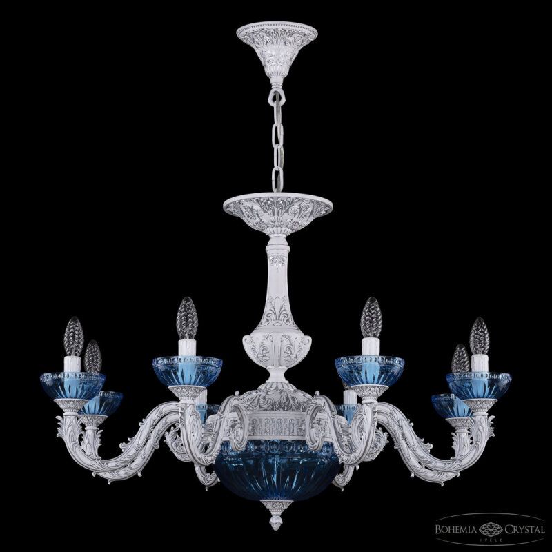 Подвесная люстра Bohemia Ivele Crystal AL7901 AL79101P/8/250 WMN P Aquamarine/M-1G