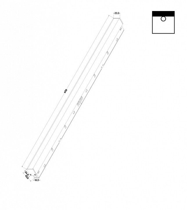 Встраиваемый светильник Maytoni Technical Basis TR030-4-24W3K-WW-DS-B