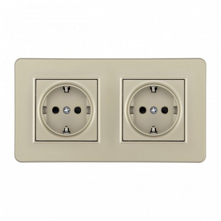 Розетка с заземлением и со шторкой Arte Milano SET16-2 SET16-2-40-1x2 shampan