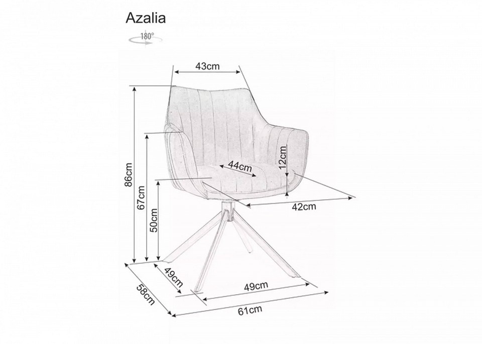 Стул Azalia Velvet Bluvel 38