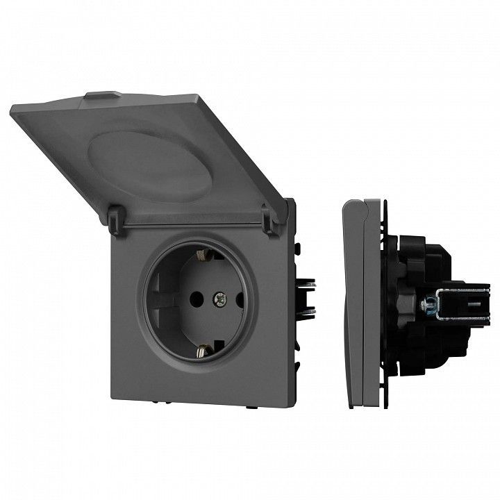 Розетка влагозащищенная с заземлением с крышкой, без рамки Arlight SCT 054283