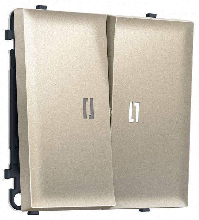 Выключатель двухклавишный с подсветкой без рамки Ambrella Volt MS MS544015