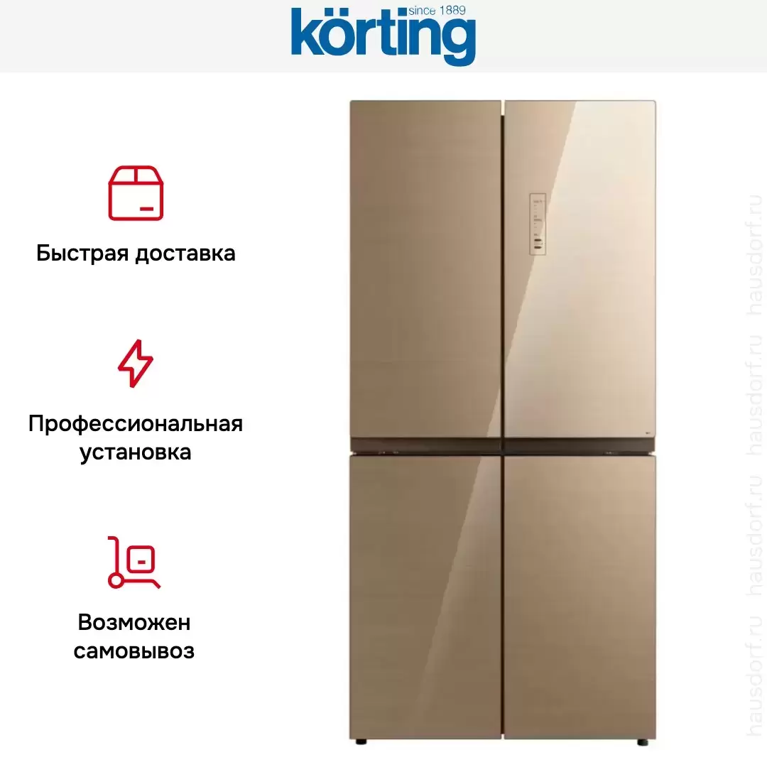 Четырехдверный холодильник Korting KNFM 81787 GB
