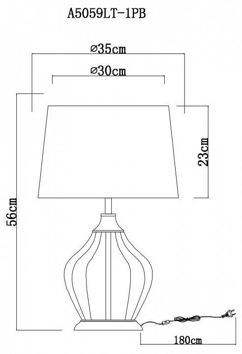Настольная лампа декоративная Arte Lamp Baymont A5059LT-1PB