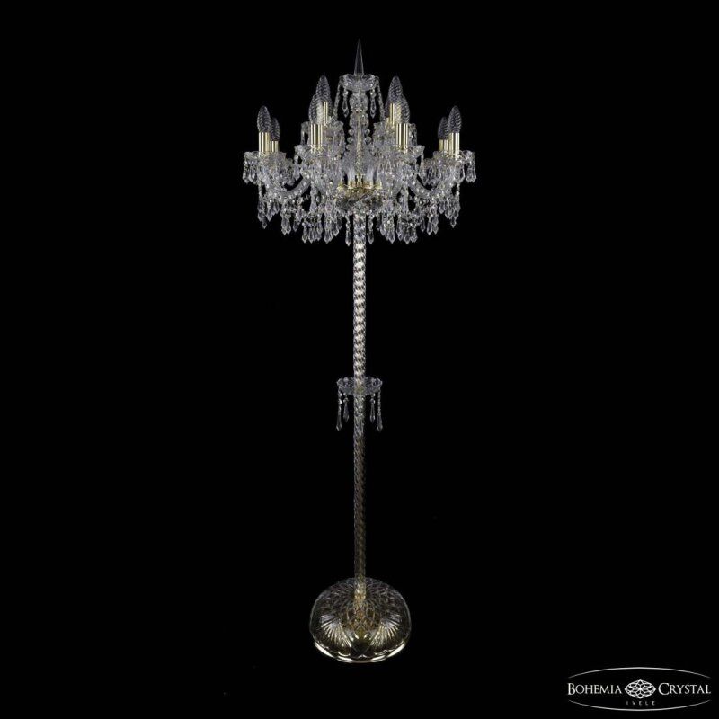 Торшер Bohemia Ivele Crystal 1403 1403T2/8+4/195-165 G