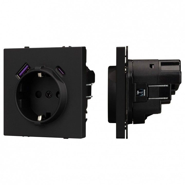 Розетка с заземлением и 2хUSB type A, без рамки Arlight SCT 054285