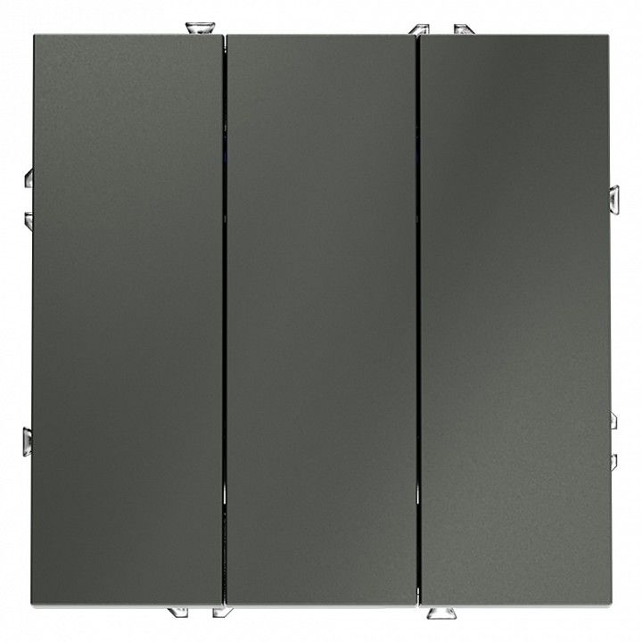 Выключатель трехклавишный без рамки Voltum S70 VLS030106