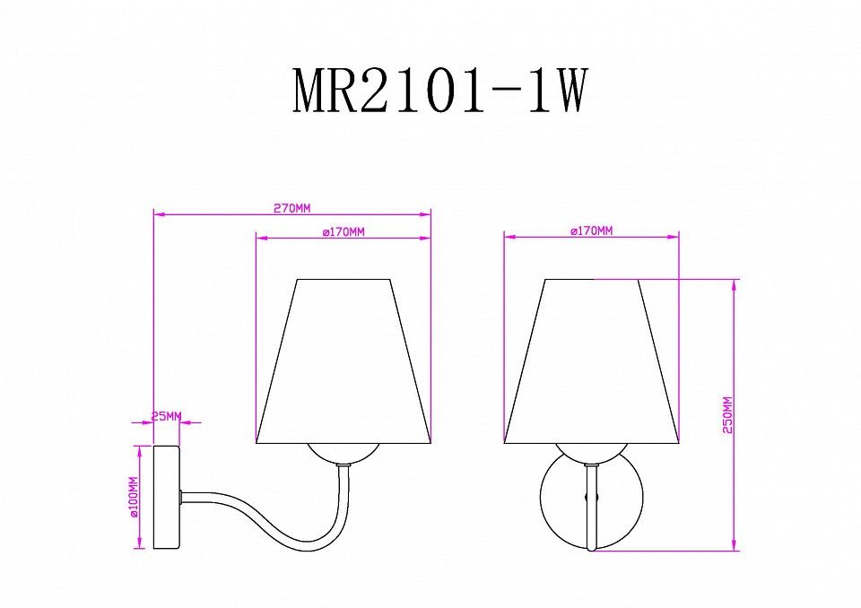 Бра MyFar Charlotte MR2101-1W