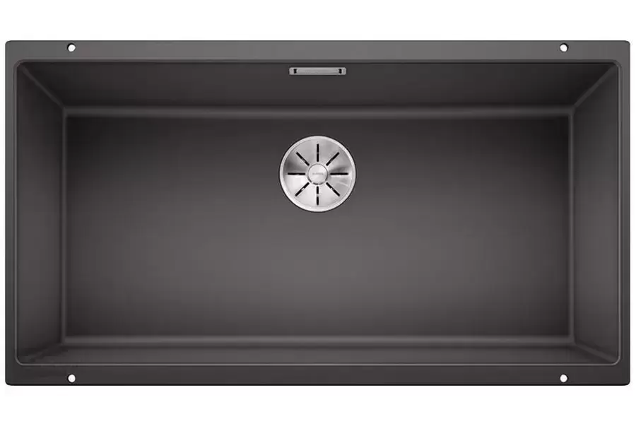 Мойка Blanco SUBLINE 800-U отводная арматура InFino® темная скала