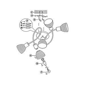 Потолочная люстра Globo Panna 54533-5D