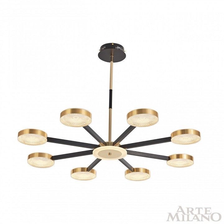 Люстра на штанге Arte Milano Ferrara-72079 272079/8 BK/GD