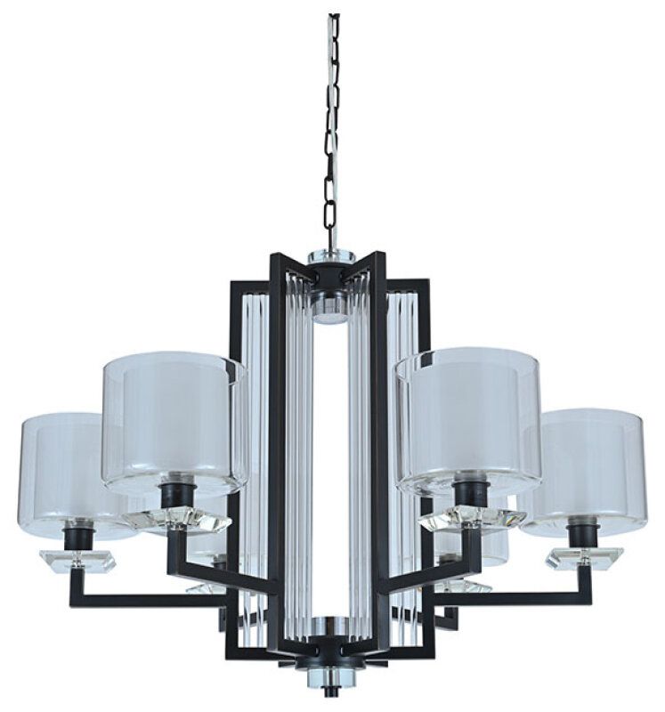 Подвесная люстра Newport АЛЕКСАНДРА 4406+1/C black+gold