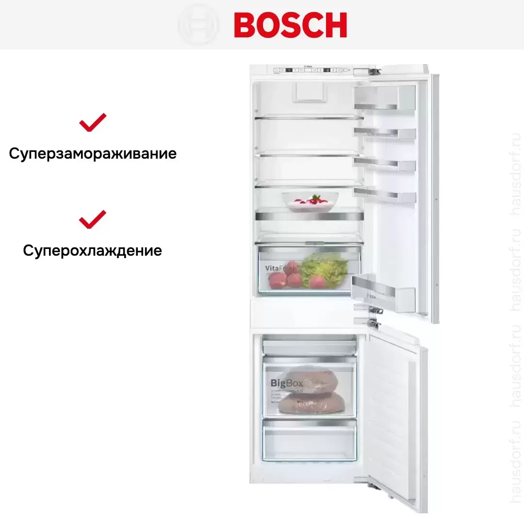 Встраиваемый двухкамерный холодильник Bosch KIN86AF3M8