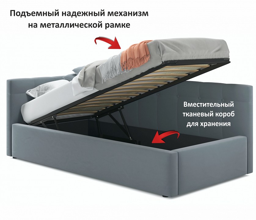 Кровать односпальная Bonna с матрасом PROMO 2000x900