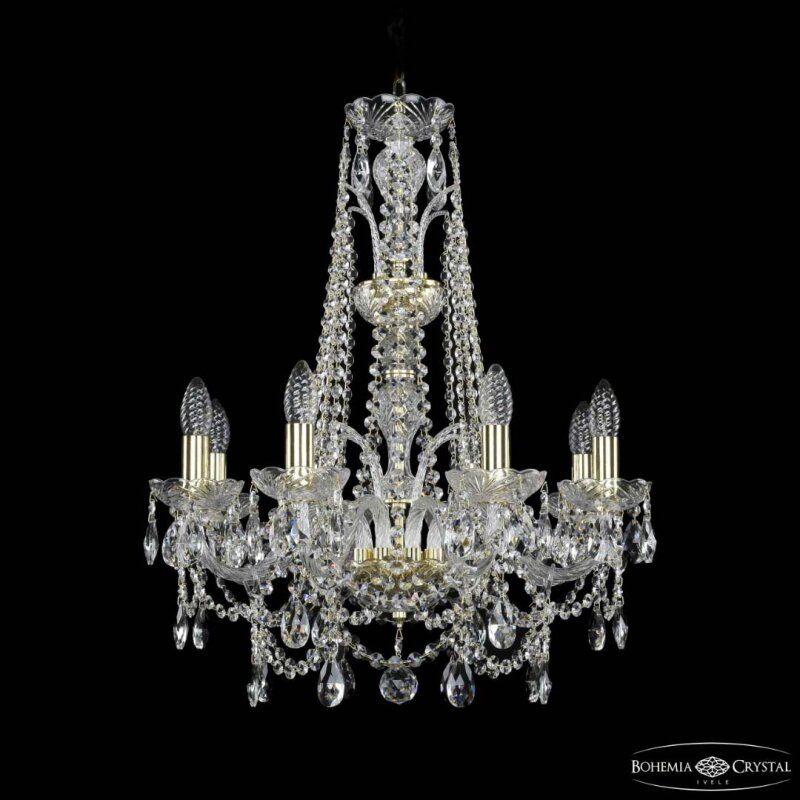 Подвесная люстра Bohemia Ivele Crystal 1411 1411/8/195/XL-65 G
