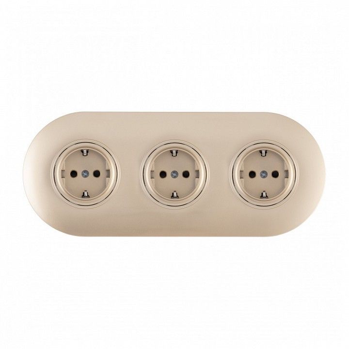 Розетка с заземлением и со шторкой Arte Milano SET08-3 SET08-3-40-1x3 shampan