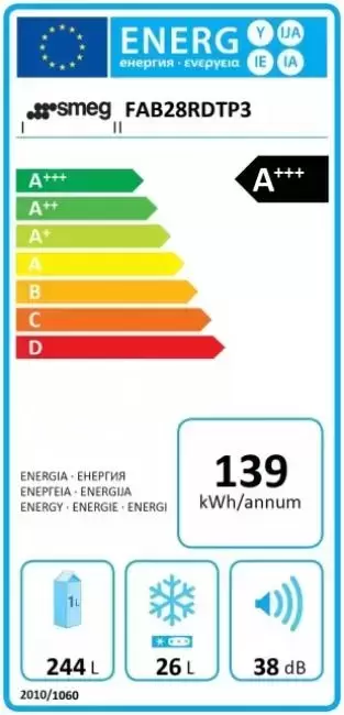 Холодильник Smeg FAB28RDRB3