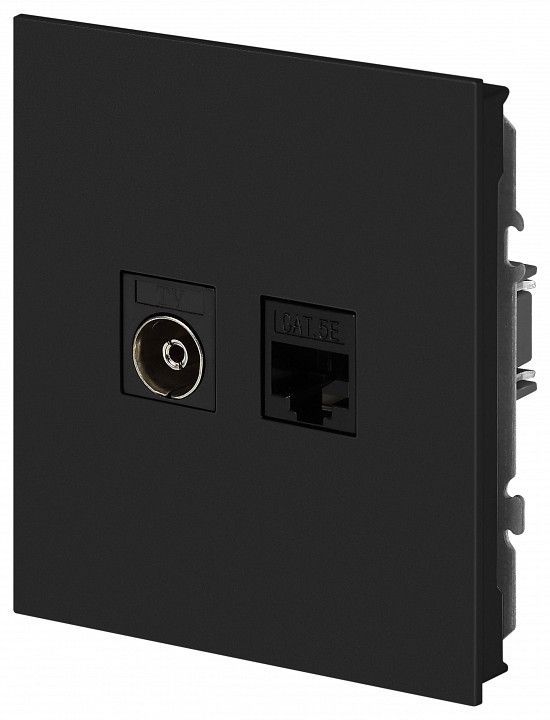 ТВ-розетка и розетка Ethernet RJ-45 без рамки Эра Arktik Б0070498
