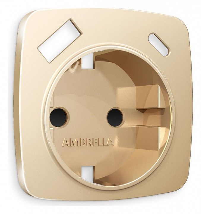Накладка для розетки с заземлением и со шторками и 2хUSB type A и C Ambrella Volt OMEGA OP6100