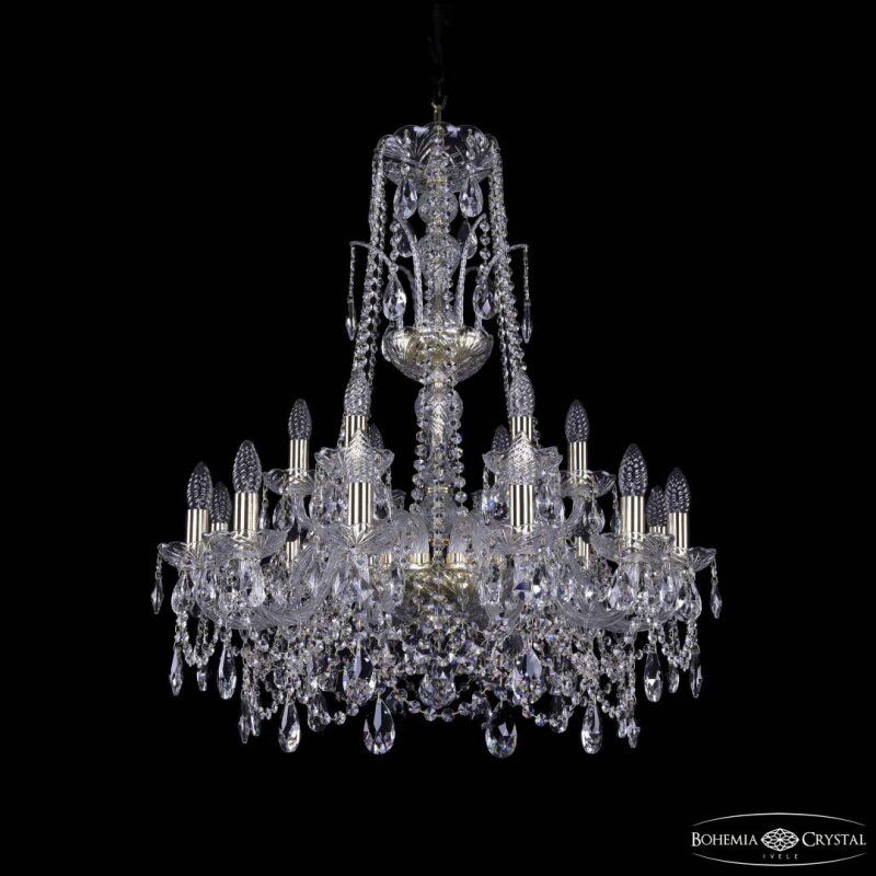 Подвесная люстра Bohemia Ivele Crystal 1411 1411/12+6/240/XL-83 G