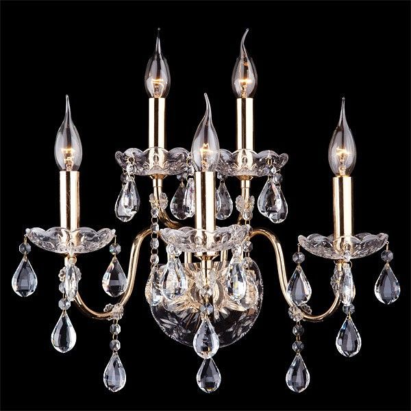 Бра Eurosvet Treasure 3600/5 золото/прозрачный хрусталь Strotskis