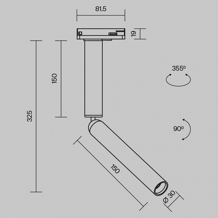Светильник на штанге Maytoni Technical Focus T TR142-1-6W3K-BS