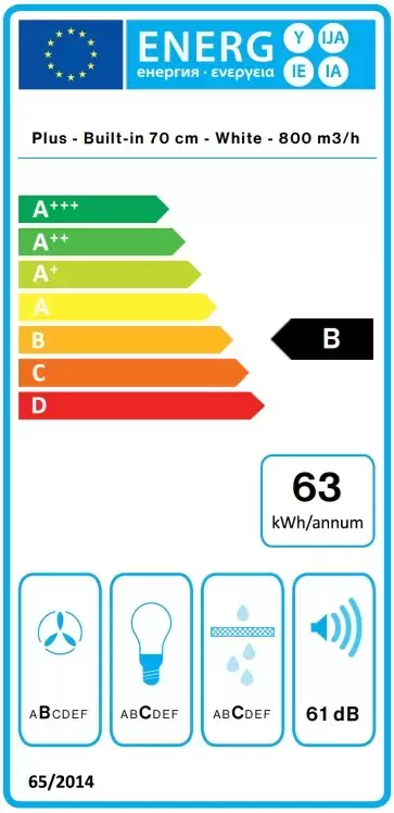 Встраиваемая вытяжка Falmec GRUPPO INCASSO PLUS 70 WH