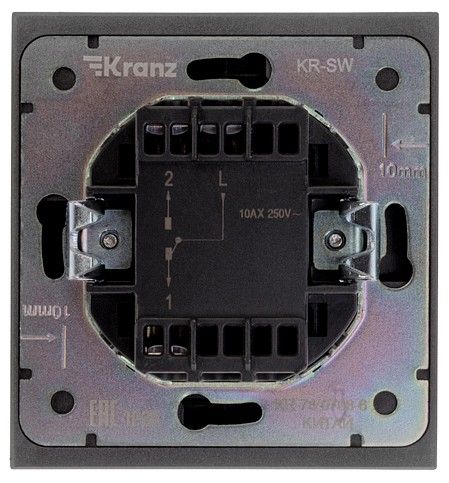 Переключатель проходной одноклавишный без рамки Kranz STRONG KR-78-0708-6