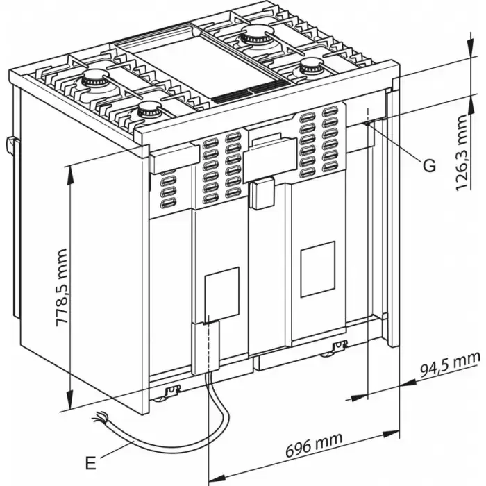 Комбинированная плита Miele HR 1936 G (серия Range Cooker)