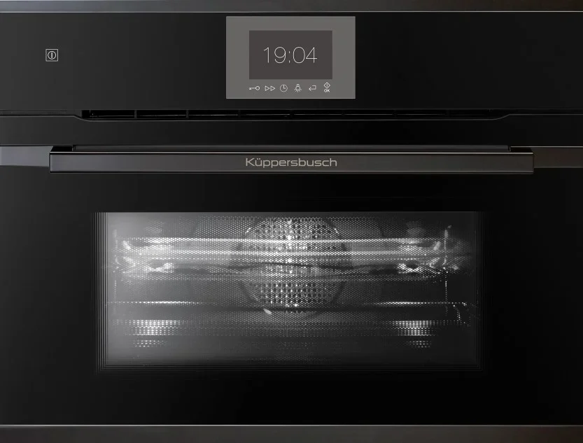 Компактный духовой шкаф с микроволнами Kuppersbusch CBM 6550.0 S6 Black Steel