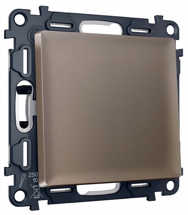Выключатель двухполюсной самовозвратный без рамки Ambrella Volt MA MA631050