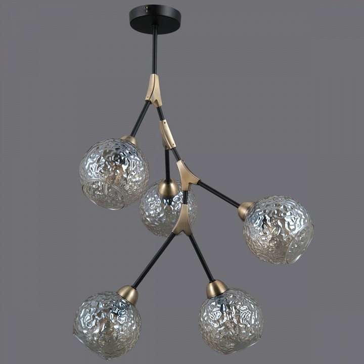 Люстра на штанге ILLUMICO  IL0263-5PSQ-79 BK AB