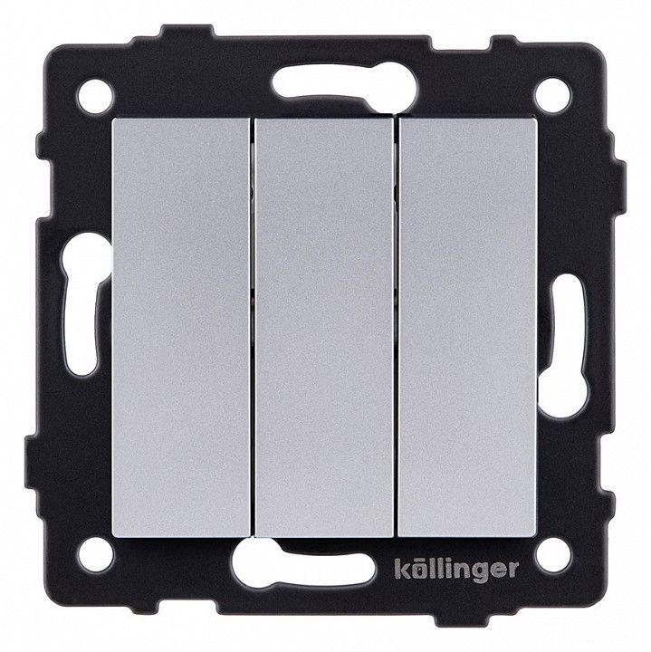 Выключатель трехклавишный без рамки Kollinger  REA-S-012GY
