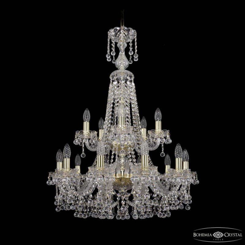 Подвесная люстра Bohemia Ivele Crystal 1409 1409/10+5/240/XL-91/2d G