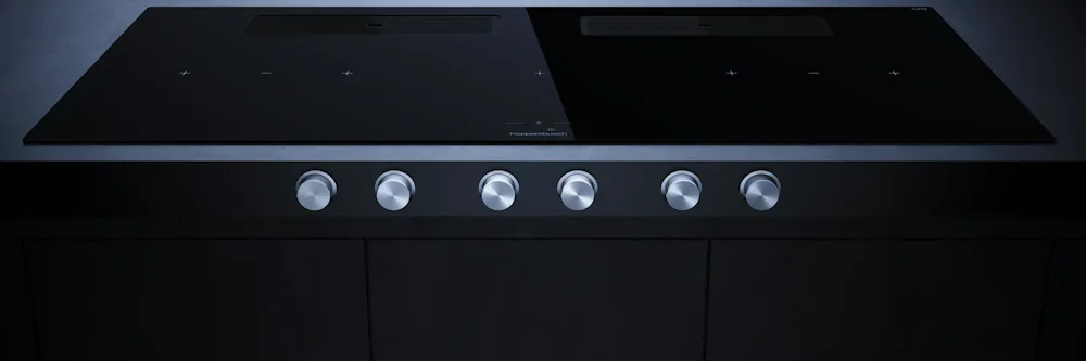 Индукционная варочная поверхность с вытяжкой Kuppersbusch KMI 12850.0 SR-E Black Chrome