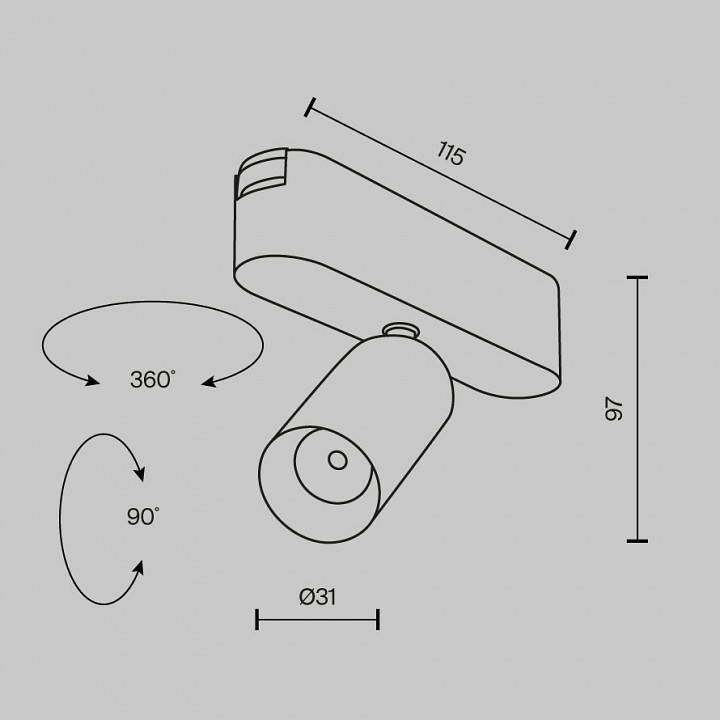 Светильник на штанге Maytoni Technical Focus LED TR103-1-5W4K-M-W